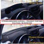 A-3DKORUMA Citroen Berlingo Kapaklı Torpido Koruma Kılıfı 3d Koruyucu Halı Örtü - Mavi