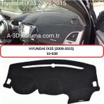 A-3DKORUMA Hyundai İX35 (2009-2015) Torpido Koruma Kılıfı 3d Koruyucu Halı Örtü - Gri