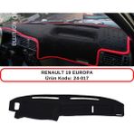 A-3DKORUMA Renault 19 R19 Europa Torpido Koruma Kılıfı 3d Koruyucu Halı Örtü - Siyah