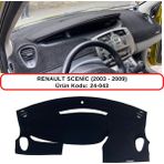 A-3DKORUMA Renault Scenic (2003-2009) Torpido Koruma Kılıfı 3d Koruyucu Halı Örtü - Kırmızı