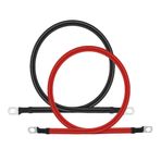 A ABIGAIL 2 AWG Akü Kablosu 2FT 2 Ölçer Saf Bakır Akü İnvertör Kabloları 5/16 "Pabuçlu, İki Uçlu Güç Çevirici Tel Seti, Otomotiv Güneş Enerjisi İnvertörü, Deniz Teknesi, RV Araba Motosikleti (2FT)