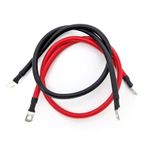 A ABIGAIL 6 AWG Akü Kablosu 3FT 6 Ölçer Saf Bakır Akü İnvertör Kabloları 5/16 "Pabuçlu, İki Uçlu Güç Çevirici Tel Seti, Otomotiv Güneş Enerjisi İnvertörü, Deniz Teknesi, RV Araba Motosikleti (3FT)