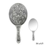 A.C Silvers 925 Ayar Gül Desenli Gümüş El Aynası