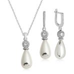 A.C Silvers İnci Damla Kadın Gümüş Set