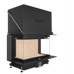 A Caminetti 90 Crystal Max 3 Tarafı Cam Şömine Haznesi