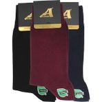 A Classe 3'lü Paket Düz Bambu Erkek Çorap (Bordo, Siyah, Lacivert) - 40 - 44 - Siyah - Lacivert - Bordo
