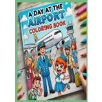 A Day at the Airport Coloring Book: Malbuch - Kritzelbuch für Kinder - Erstes Ausmalbuch mit großen Motiven zum Ausmalen | Förderung der Kreativität und Motorik