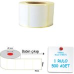 A Etiket Termal Barkod Etiketi 40X58MM 1 Rulo 500 Sarım