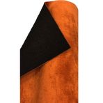 A-Express Destekli Kadife Kumaş - Yumuşak Tek Yönlü Esnek Peluş Kadife Malzeme - 142 cm Genişlik The Yard - Araba, Giyim, Giyim, El Sanatları için 300 GSM Döşemelik Kumaş - 1/2 Yard 56" x 18" Turuncu