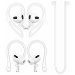 A-Focus AirPods 3rd 2 1 / Pro 2nd Yedek Ayarlanabilir Kulak Kancaları Ergonomik Tasarım İpuçları Silikon Kayış Kavrama Ekleme Spor Kulaklık Aksesuarları AirPods Pro 2. 1. Beyaz