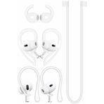 A-Focus AirPods Pro 2. Silikon Ayarlanabilir Kulak Kancası Ergonomik Tasarım Kanatları Kanat Ucu Kulak Uçları Kayışı Spor Kulaklık Aksesuarları Eartip AirPods Pro 2 Beyaz Kayış ile Uyumlu