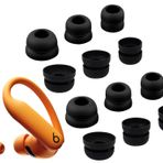 A-Focus [Çift Flanş] Powerbeats Pro 2 için Kulak Ucu Seti Yedek Yumuşak Silikon Kılıf Kulak Uçları Kulakiçi Jel Kapak Aksesuarları Powerbeats Pro 2. [ 6 Çift] Siyah L/M/S