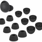 A-Focus Galaxy Buds 2 Pro Kulak Uçları, 6 Çift L/M/S Üç Boyutlu Silikon Kulaklık, Kılıfa Uygun Jel Kapaklar Aksesuarlar, Samsung Galaxy Buds 2 Pro 2022 Sürümü ile Uyumlu Siyah L/M/S