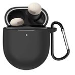 A-Focus Pixel Buds Pro 2 Kılıf, Yumuşak Silikon Darbeye Dayanıklı Kılıf, Anahtarlık Aksesuarlarıyla Uyumlu Pixel Buds Pro 2 Siyah