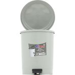 A Form Plastik Pedallı Basmalı 6 Litre Çöp Kovası Kutusu - 23X26 Cm. - Gri