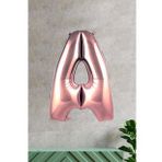 A Harfi Rose Gold Folyo Balon 100 Cm 40 İnç 1 Metre Baş Harf Balon