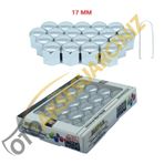 A Kalite Mefsa Bijon Kapağı Düz 17 Mm Krom 20 Li Set