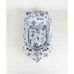 A-LESYA Babynest Yatak Yastık ve Alt Açma Minderi - 70 x 100 cm - Mavi - Beyaz