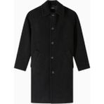A.p.c Gaston Coat Italyan Yün Diz Boyu Erkek Kaban - M - Siyah