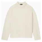 A.p.c Tyler Jumper Yumuşak Oversize Alpaka-Merinos Erkek Kazak - Kırık Beyaz
