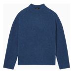 A.p.c Tyler Jumper Yumuşak Oversize Alpaka-Merinos Erkek Kazak - Koyu Mavi
