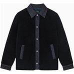 A.p.c Will Jacket Düz Kesim Klasik Yaka Raw Denim Detaylı Erkek Ceket - 2XL - Koyu Lacivert
