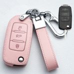 A-Pembe-Anahtarlık Vw Volkswagen Tiguan Mk1 Mk2 Magotan Passat B5 B8 Polo Golf K7 Jetta Polo Eos Scirocco Için Deri Araba Anahtar Kılıfı Case (Yurt Dışından)