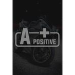 A+ Pozitif Kan Grubu Sticker - Oto Sticker - Araba Sticker - Motor Sticker - Cam Sticker - 11,5cm X 5cm - Gri