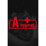 A+ Pozitif Kan Grubu Sticker - Oto Sticker - Araba Sticker - Motor Sticker - Cam Sticker - Kırmızı