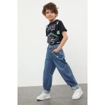 A.S.L GOLF CLUB Mavi Renk Erkek Çocuk Regular Pamuklu Denim Pantolon Jean - 9 - 10 Yaş