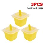 A-Sarı-3 Adet Mini Buz Küpleri Kalıp Gıda Sınıfı Silikon Buz Kalıbı Dondurma Kalıpları Dondurma Çubuğu ile Dıy Jöle Puding Kalıp Yaz Içeceği Üreticisi (Yurt Dışından) - Renkli