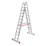 A Tipi Çift Sürgülü Alüminyum Merdiven 4,40 Metre (atcsm.02) Gri