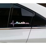 A Udi Yan Cam Sticker Oto Kapı 20 Cm X 7 Cm Holo-chroma