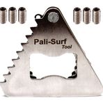 A VEBODI | SURF FIN Anahtarı + 6 FCS GRUB Vidası | Balmumu Tarağı | Balmumu Kazıyıcı | Şişe Açacağı | Tornavida | Anahtarlık - Çoklu Alet | Sörfçü Hediyesi |