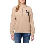 A | X ARMANI EXCHANGE Kadın Kolej Kapsül Yama Mektubu Logolu Kapüşonlu Sweatshirt, Sahne, S