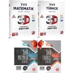 A Yayınları 3x40 Türkçe Matematik Deneme ve 3D Türkçe Matematik Video Destekli Defter 4 lü Set