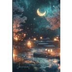 A Zen Journal of Peace and Reflection: A Peaceful Zen Garden Notebook Under a Starry Galaxy Sky with Candles, Moonlight, and Cosmic Calm