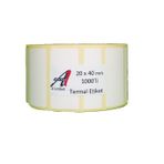A1 Etiket 20 x 40 mm 10.000 Adet Termal Barkod Etiketi 10 Rulo