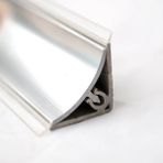A1 Süpürgelik Pvc Profil İç Bükey Kaplamalı Alüminyum Silver