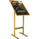 A2(42X59.4) Gold T Ayaklı Menü ve Reklam Panosu Ayaklı Poster Pano