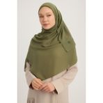 A2801 Büyük Şifon Eşarp 120X120 - Haki