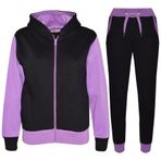 A2Z 4 Kids Kız Bebek Pembe Düz Eşofman Kontrast Polar Kapüşonlu Üst Alt Koşu Takım Eşofman Altı Spor Eşofman Takımı Çocuklar İçin 2 3 4 5 6 7 8 9 10 11 12 13 Yaş, leylak (Lilac), 3-4 Years