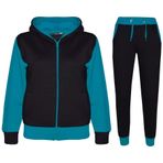 A2Z 4 Kids Kız Bebek Pembe Düz Eşofman Kontrast Polar Kapüşonlu Üst Alt Koşu Takım Eşofman Altı Spor Eşofman Takımı Çocuklar İçin 2 3 4 5 6 7 8 9 10 11 12 13 Yaş, turkuaz, 2-3 Years