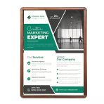 A3 Ahşap Görünümlü Alüminyum Çerçeve 5Li Paket Vitrin
