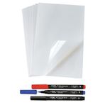 A3 Asetat Kağıdı 25 Adet Pvc Ve Asetat Kalemi S Siyah Mavi Kırmızı 1 Paket Fotokopi Asetatı Şeffaf Transparan 100 Mikron