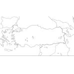 A3 Boy Dilsiz Türkiye ve Komşuları Haritası Renksiz 10 Adet