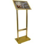 A3 Gold Sac Taban Çift Ayaklı Menü ve Bilgilendirme Panosu Ayaklı Reklam Panosu