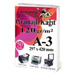 A3 Gramajlı Fotokopi Kağıdı 50 Adet 120 Gr Sertifika Kağıdı Kalın Kağıt Baskı Tüm Yazıcılara Uyumlu 29.7X42cm Ofis Büro