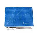 A3 Hobi Kesim Matı Seti Çift Taraflı Cutting Mat Set 45 x 30 cm (MAVİ)