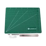 A3 Hobi Kesim Matı Seti Çift Taraflı Cutting Mat Set 45 x 30 cm (YEŞİL)
